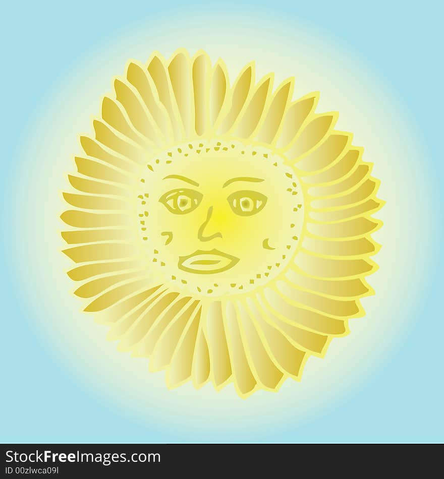 A scalable vector illustration of the sun.