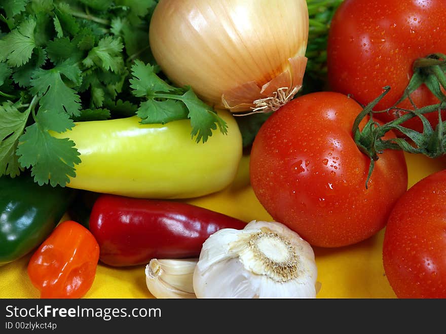 Vine Ripened Tomatos And Chilis