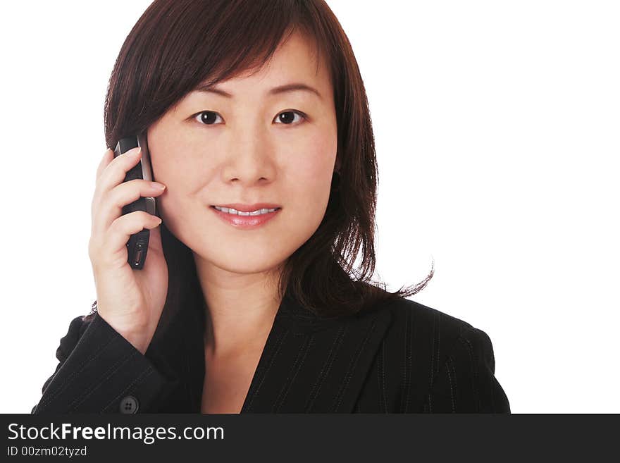 Asian Businesswoman With Mobile Phone