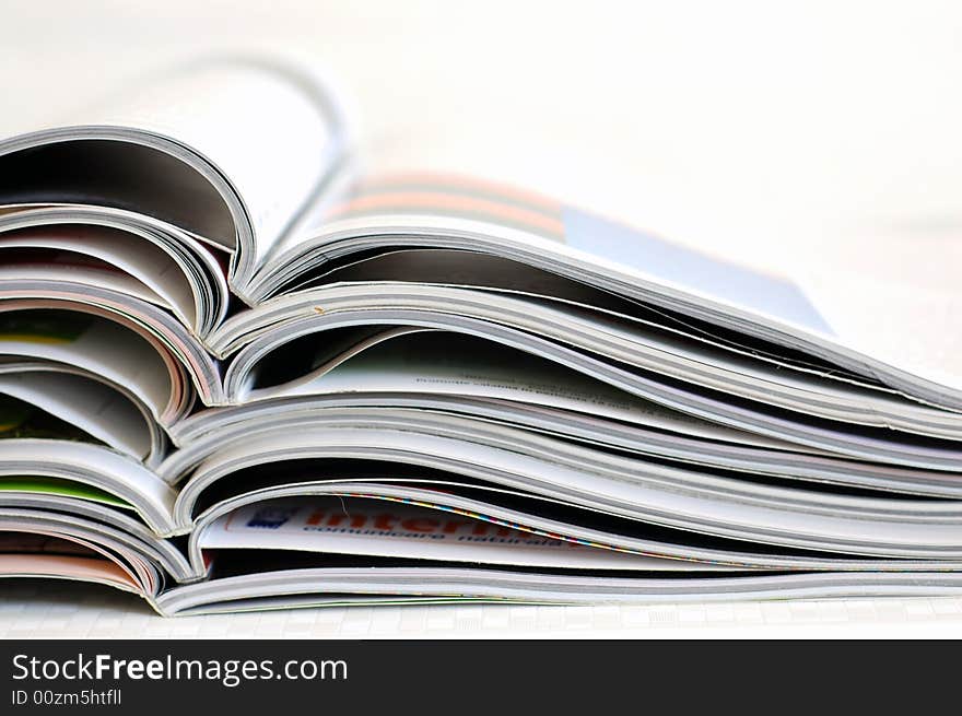 Close up of a pile of newspaper. Close up of a pile of newspaper