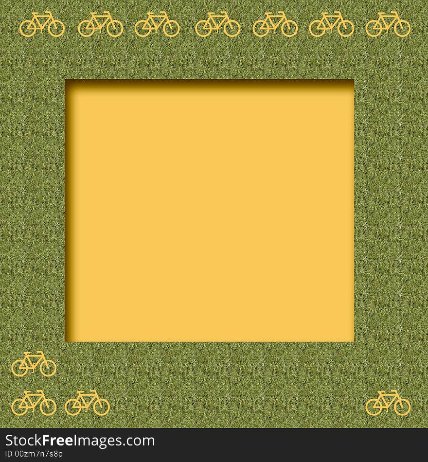 Yellow bicycle frame