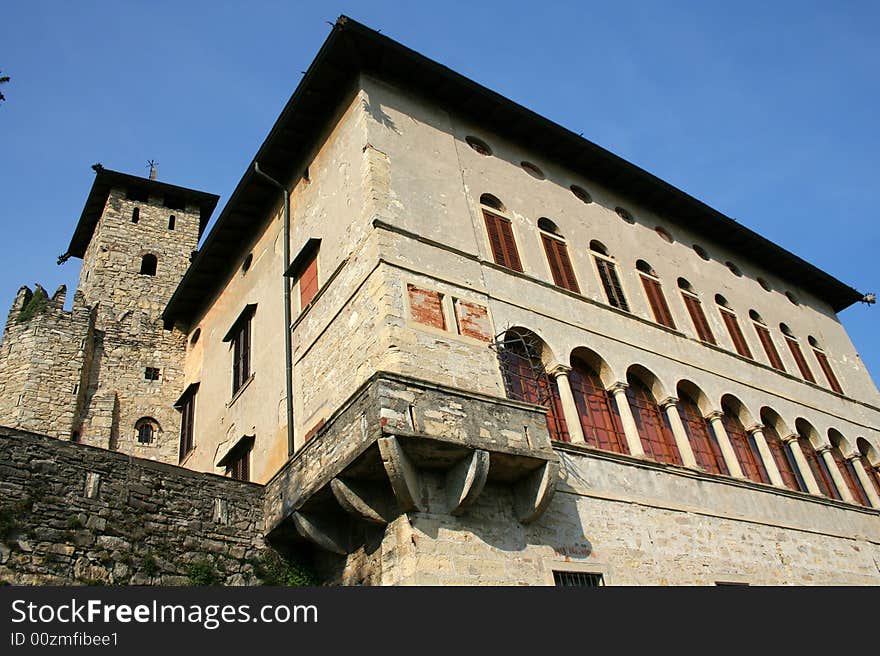 A medieval castle in Italy. A medieval castle in Italy