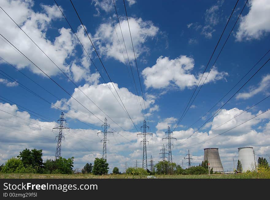 Kiev,Ukraine. Summer.Power plant. Kiev,Ukraine. Summer.Power plant