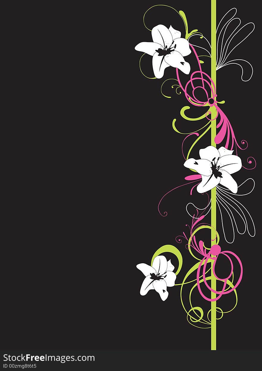 Illustration of a floral background