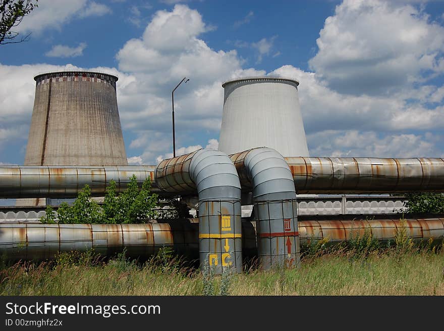 Kiev,Ukraine. Summer.Power plant. Kiev,Ukraine. Summer.Power plant