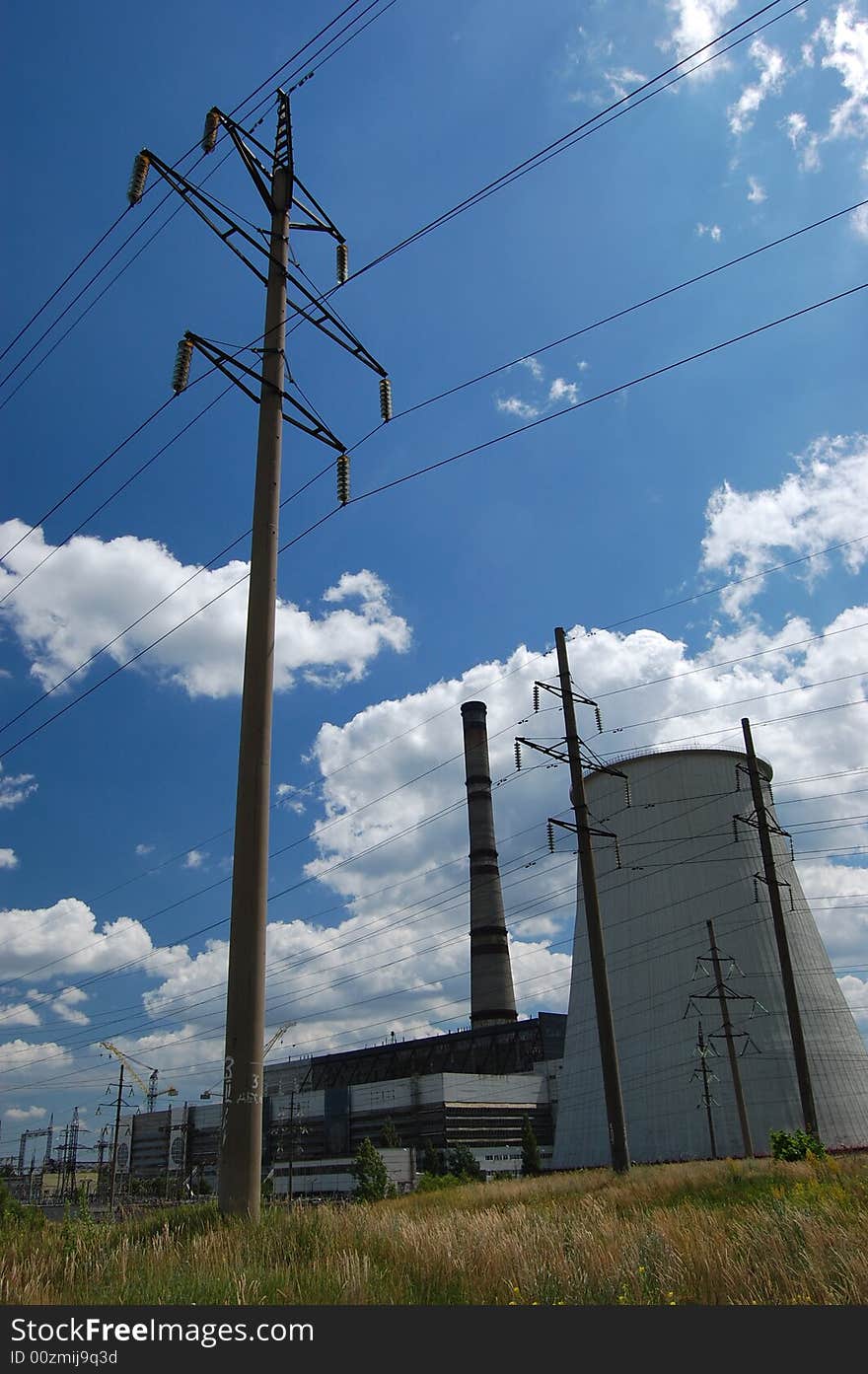 Kiev,Ukraine. Summer.Power plant. Kiev,Ukraine. Summer.Power plant