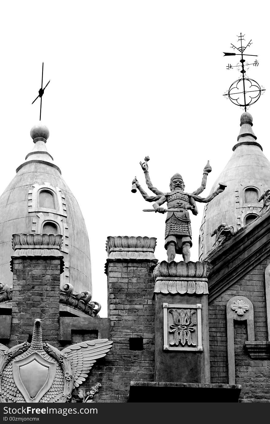 Chinese temple with western style