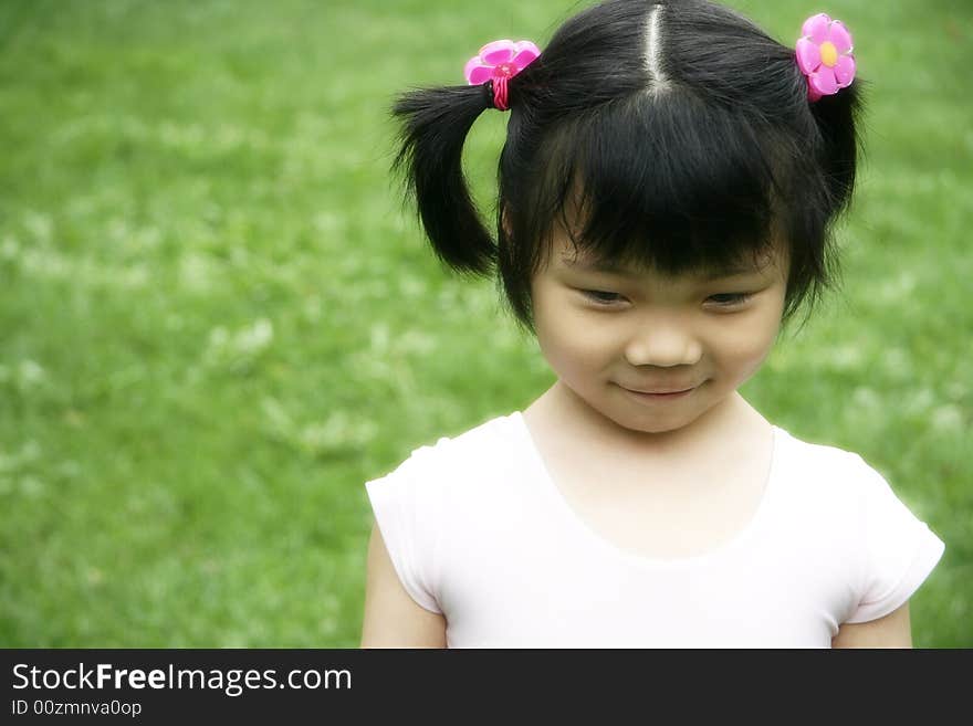 A sweet chinese girl in summer