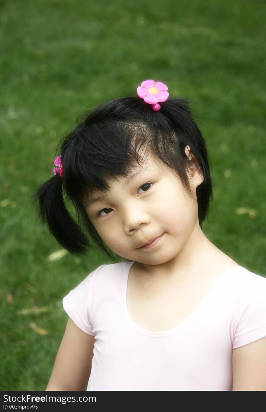 A sweet chinese girl in summer