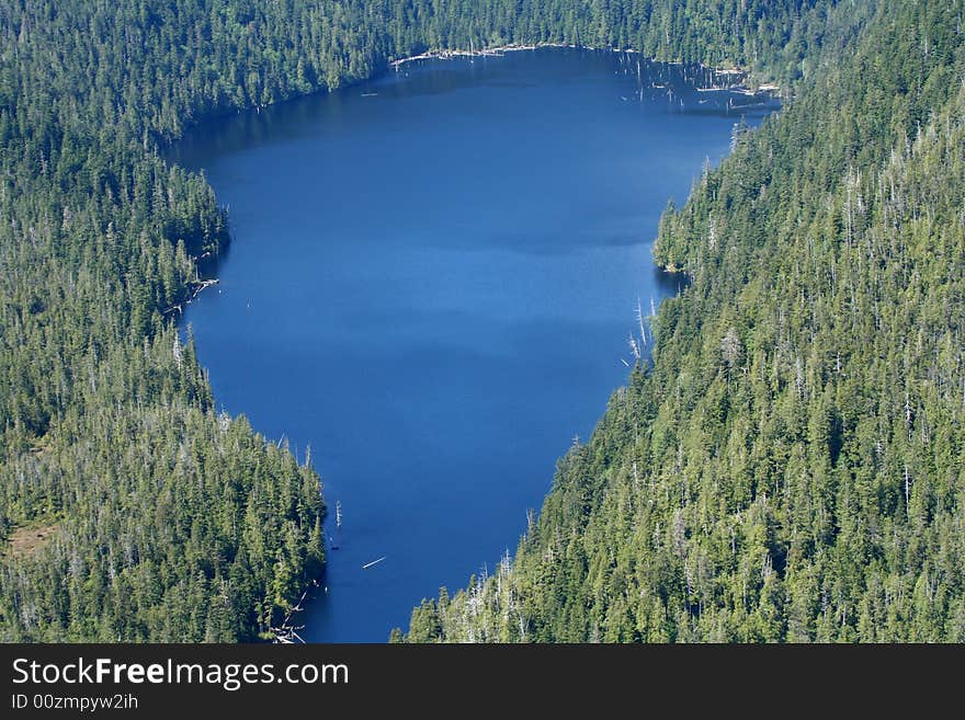 Water landscape from a plaine