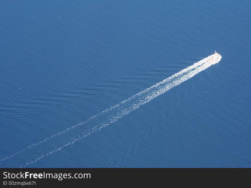 Water landscape from a plaine