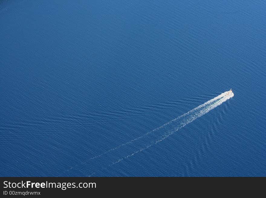 Water landscape from a plaine