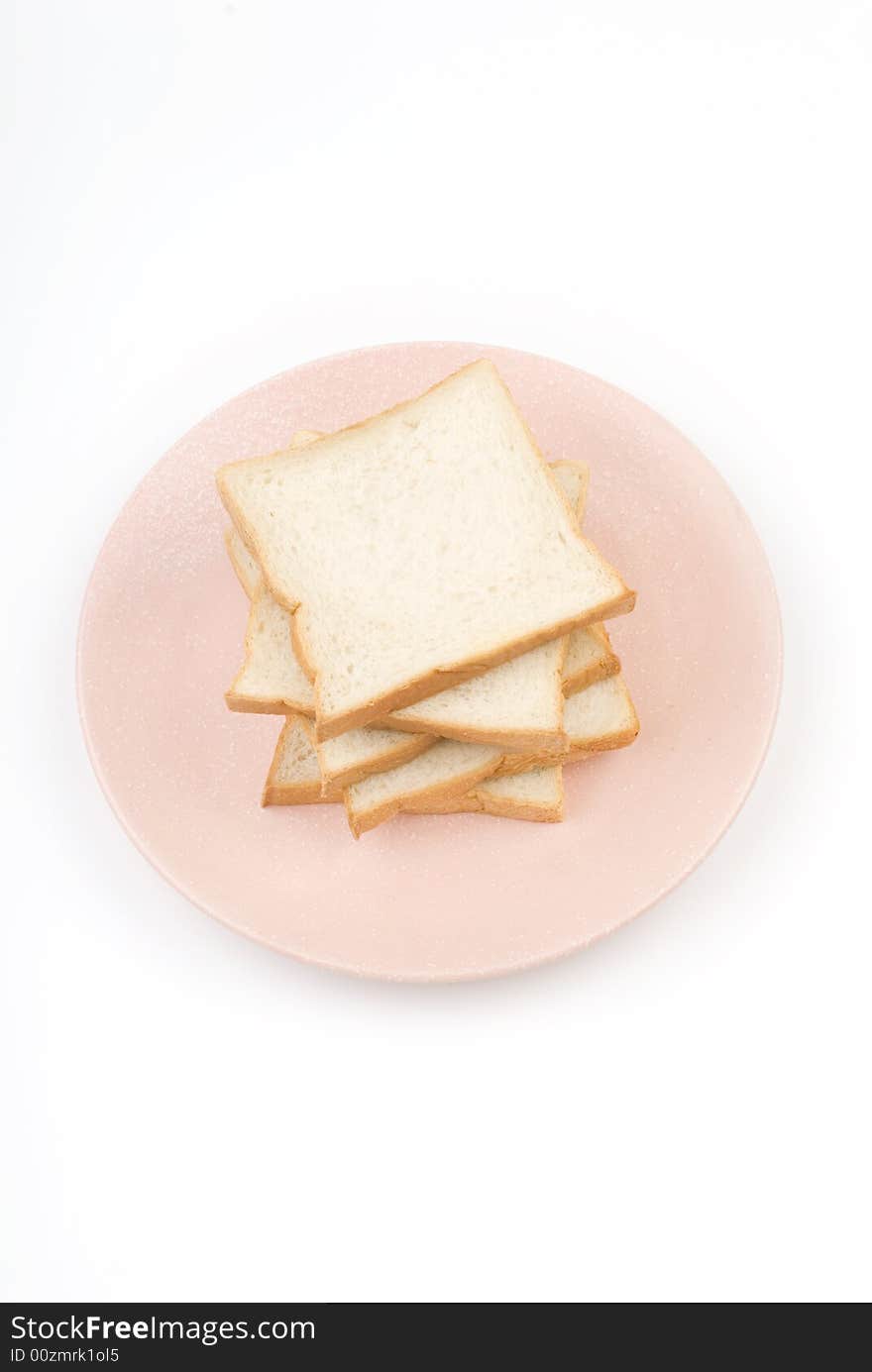 Toast in the plate