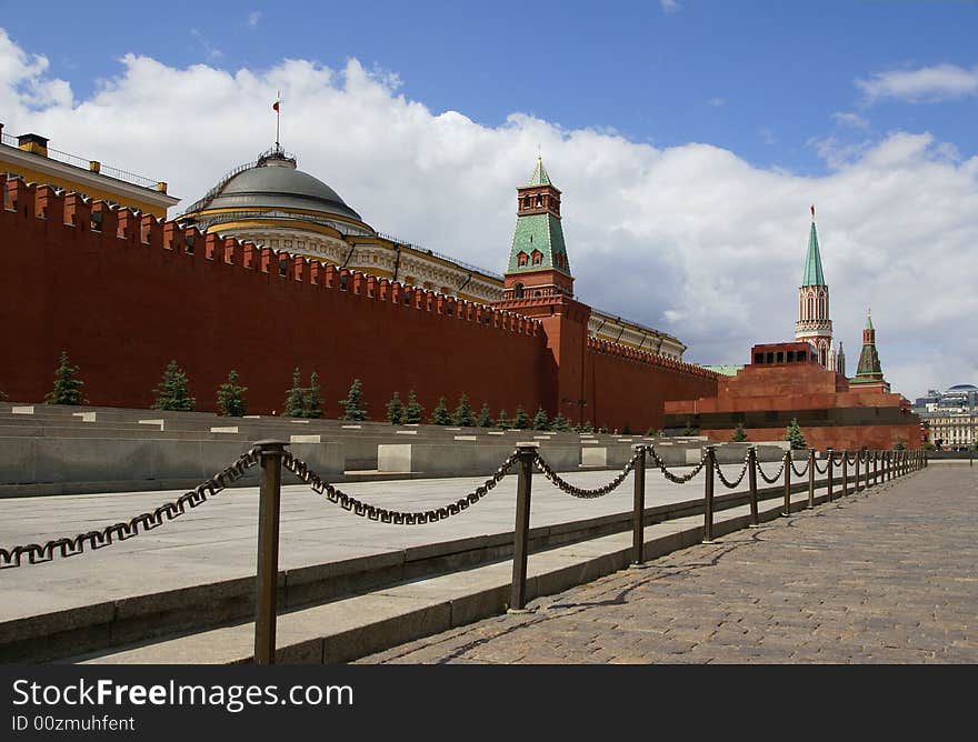 Moscow Kremlin Wall And Towers