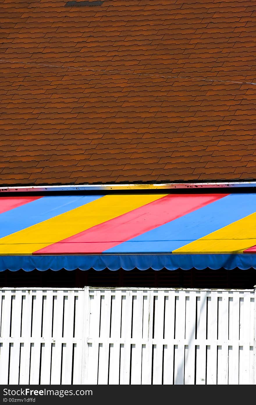 Tiled roof and awning