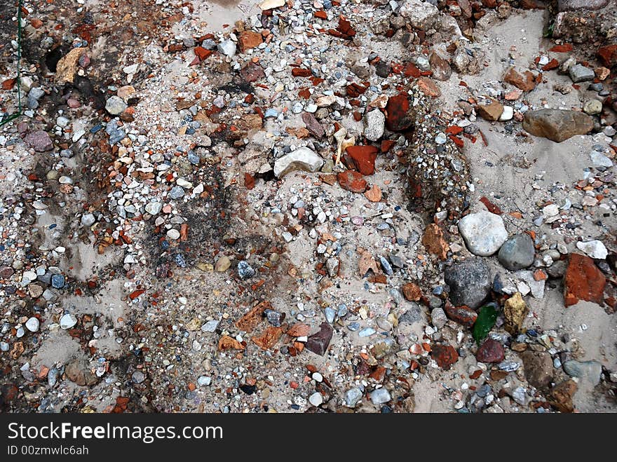 A lot of a little colourful pebbles