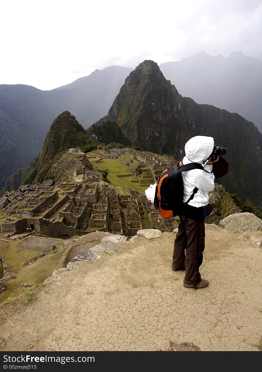 Photographer at Machu Picchu