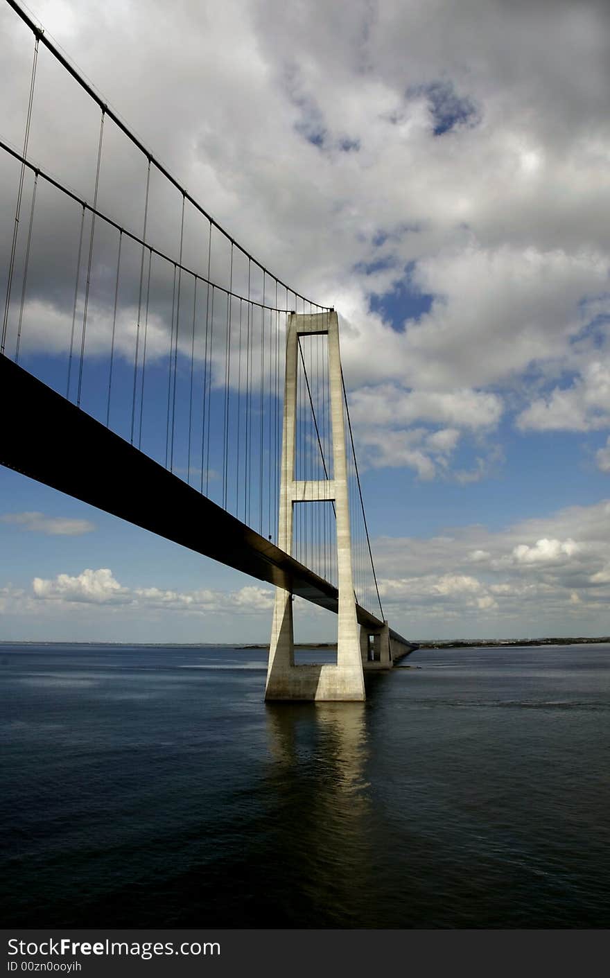 The Great Belt Fixed Link Bridge is a mix of suspension bridge and box girder bridge connecting the Danish Islands of Zealand and Funen. It is the worlds 3rd longest bridge. The Great Belt Fixed Link Bridge is a mix of suspension bridge and box girder bridge connecting the Danish Islands of Zealand and Funen. It is the worlds 3rd longest bridge.