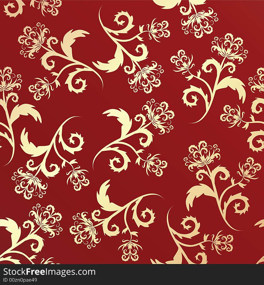 Abstract floral background. Vector illustration