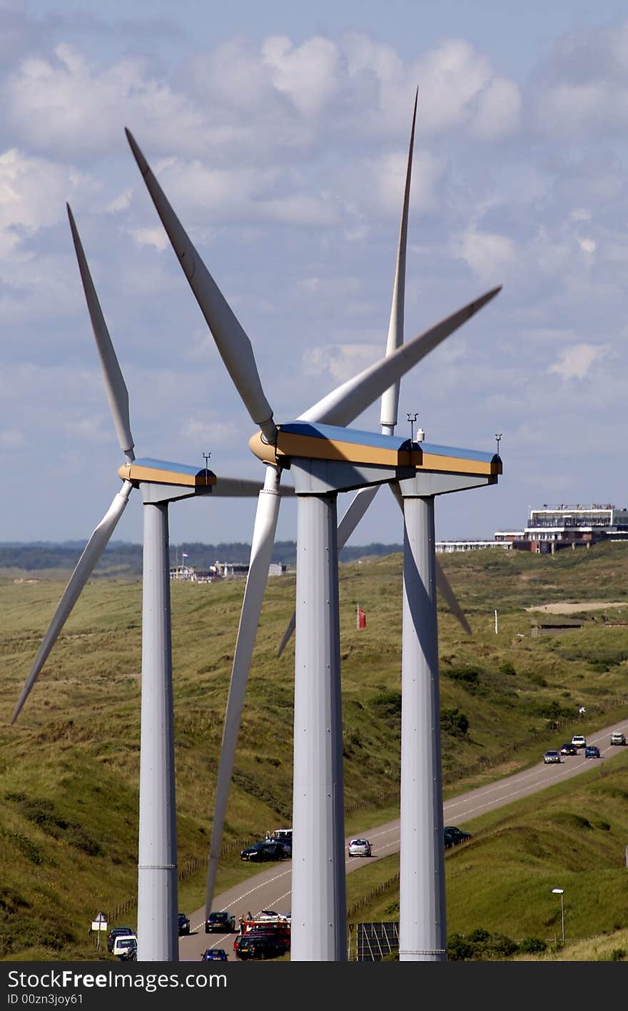 Three Wind Turbines in Holland