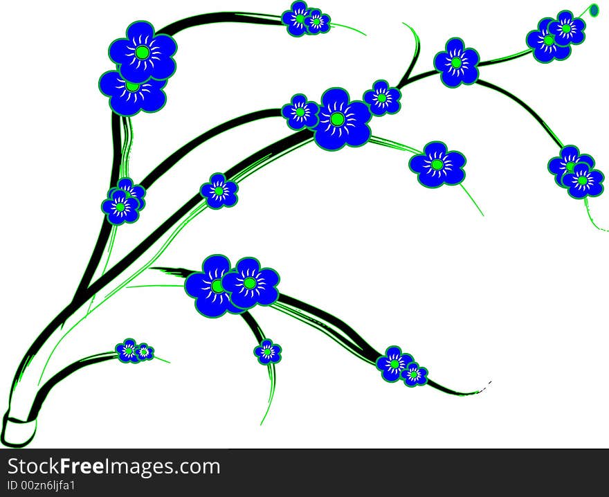 Vector illustration of an elegant flowers. Vector illustration of an elegant flowers