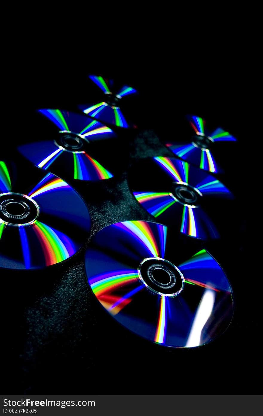 Compact disc on a background of black fabric. Compact disc on a background of black fabric