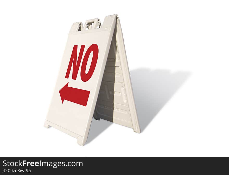 No Tent Sign Isolated on a White Background.