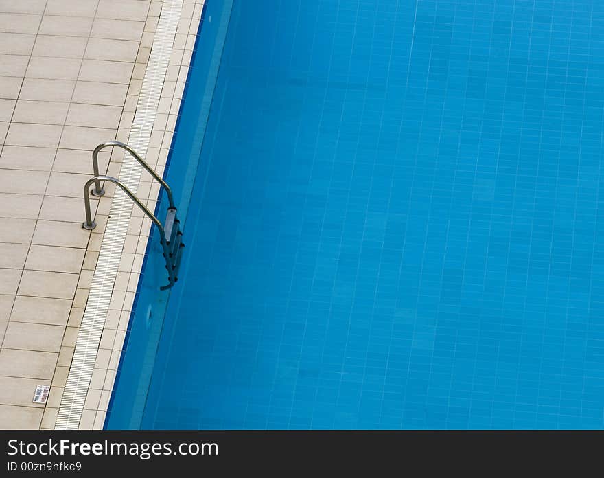 Ladder to the swimming pool. Ladder to the swimming pool