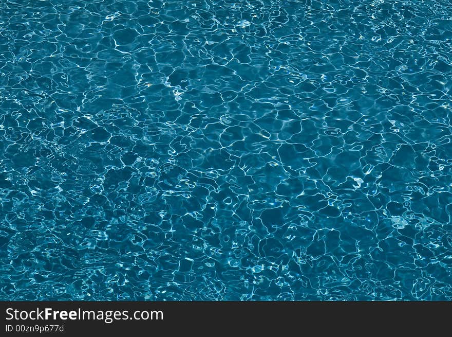 Blue wafes in swimming pool