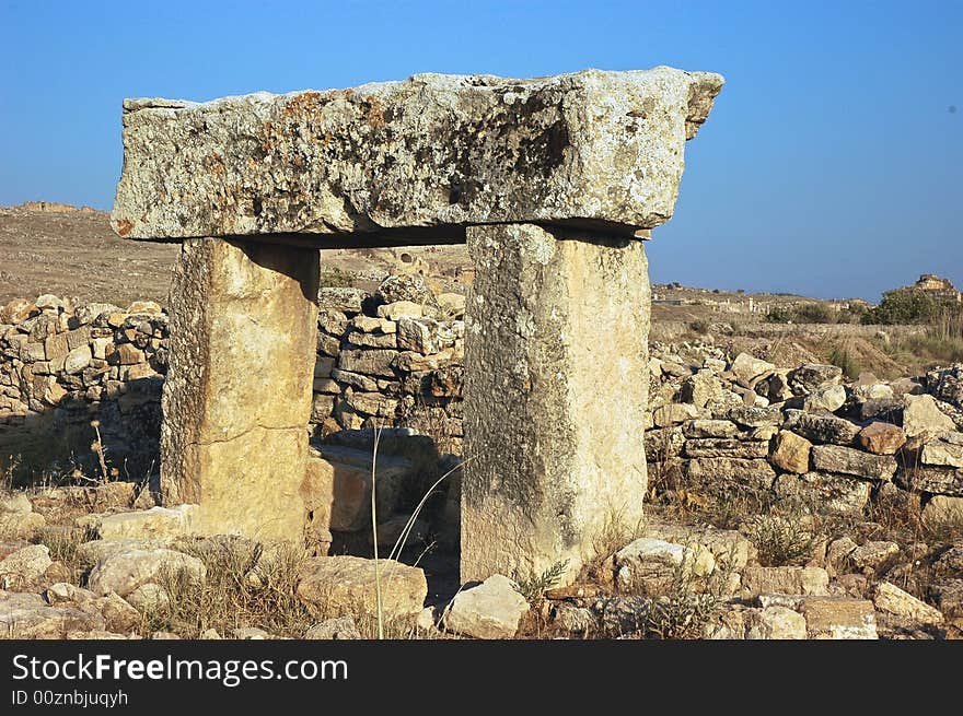 Ancient ruins in Hierapolis, Turkey. Ancient ruins in Hierapolis, Turkey