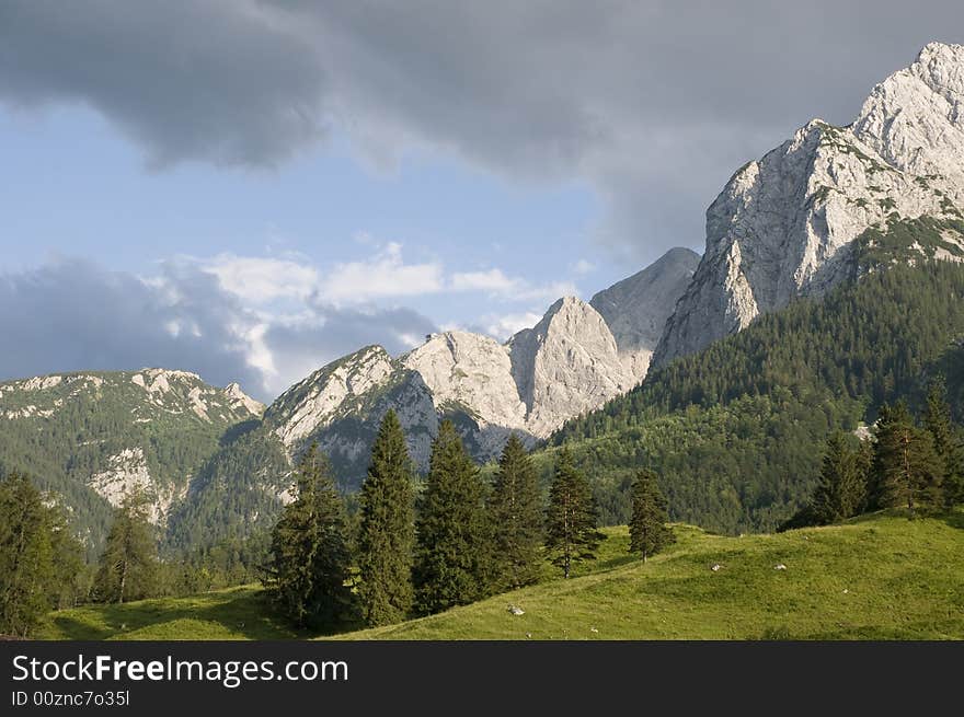 Part of the bavarian alps near Garmisch-Partenkirchen and Grainau