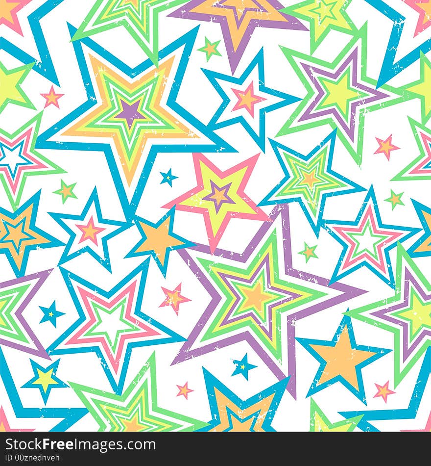 Distressed Stars Background Vector