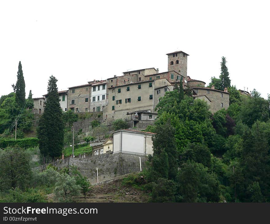 The village of Pietrabuona nestling in the hillsides of North Tusacany. The village of Pietrabuona nestling in the hillsides of North Tusacany