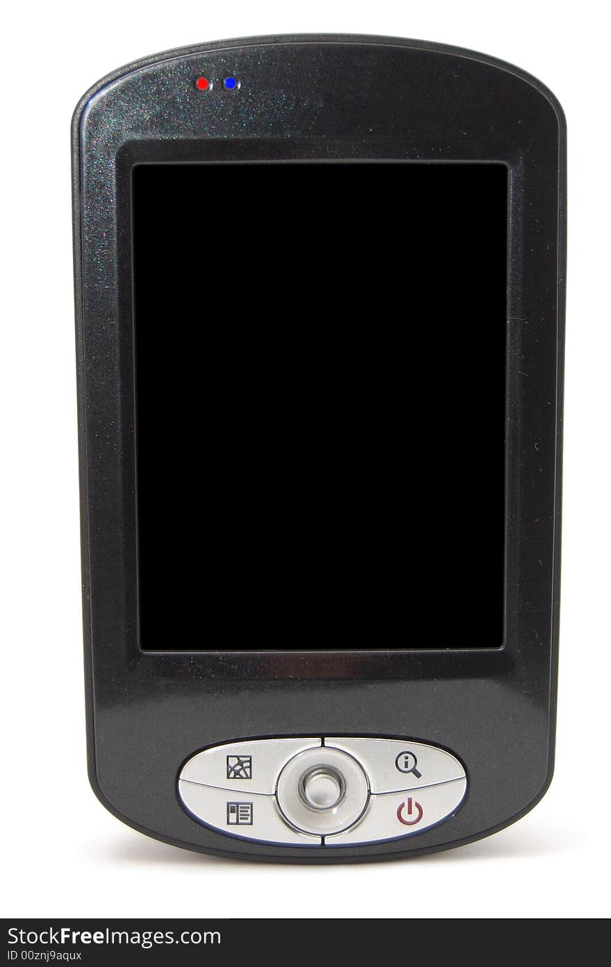 PDA with empty display isolated on a white background