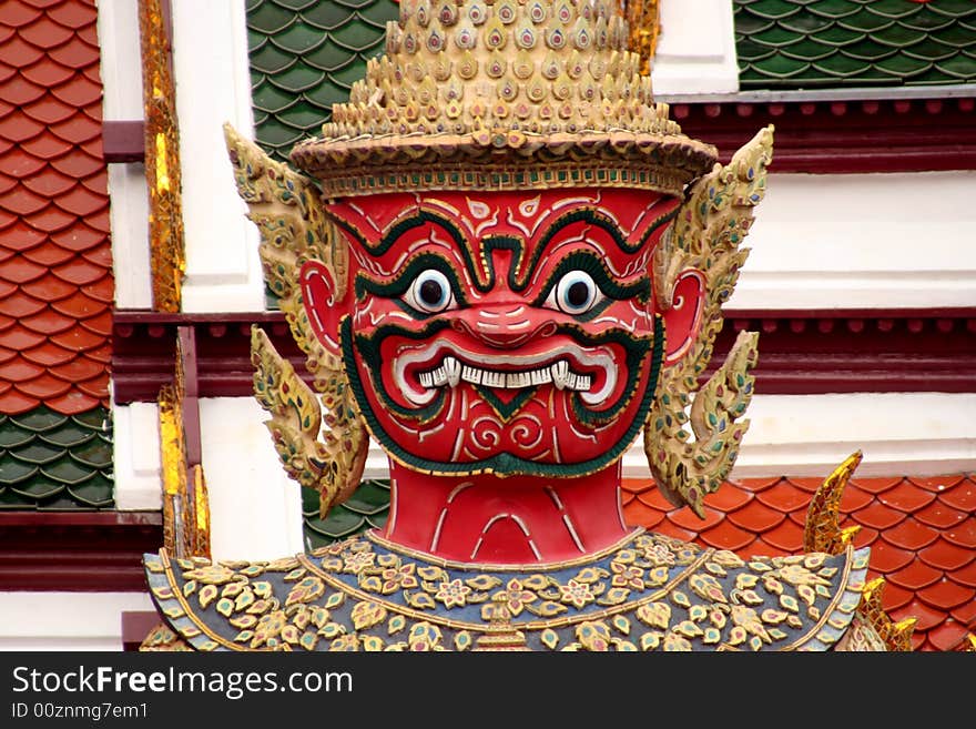 Ramakien' statue at Wat Phra Kaew, The Temple of the Emerald Buddha in Bangkok, Thailand, Asia. Ramakien' statue at Wat Phra Kaew, The Temple of the Emerald Buddha in Bangkok, Thailand, Asia.