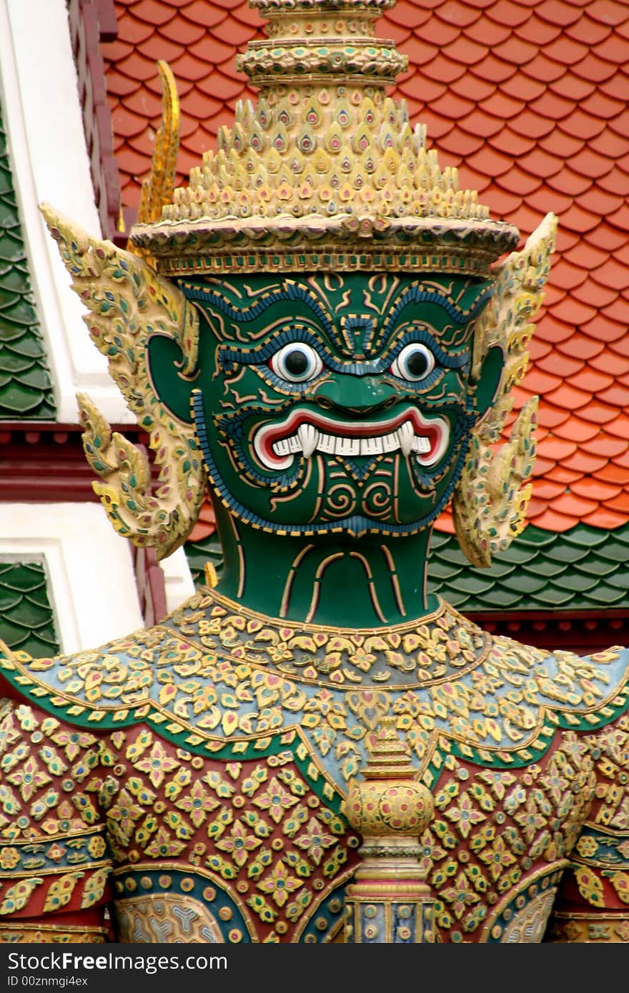 Ramakien' statue at Wat Phra Kaew, The Temple of the Emerald Buddha in Bangkok, Thailand, Asia. Ramakien' statue at Wat Phra Kaew, The Temple of the Emerald Buddha in Bangkok, Thailand, Asia.