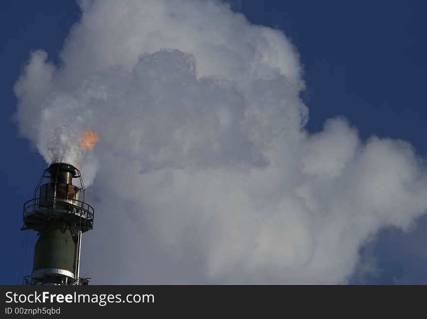 Oil refinery in operation day after day. Oil refinery in operation day after day