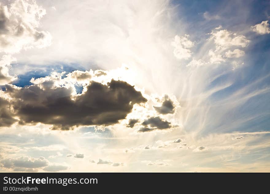 Chaotic clouds at dusk