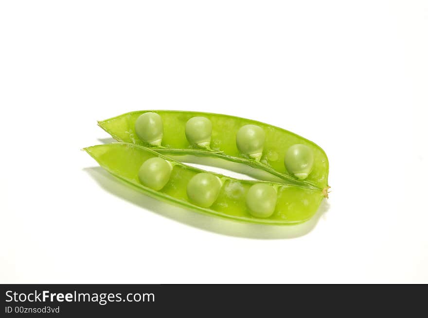 Ripe pea isolated on a white background. Ripe pea isolated on a white background