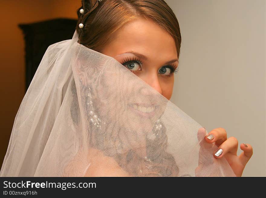 Bride in wedding dress