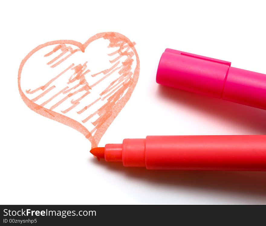 Highlighter Pens And Heart