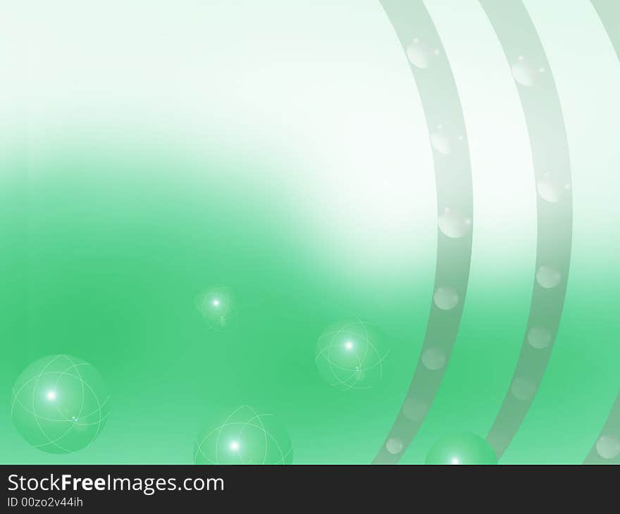 Abstract background with green balls. Wallpapers