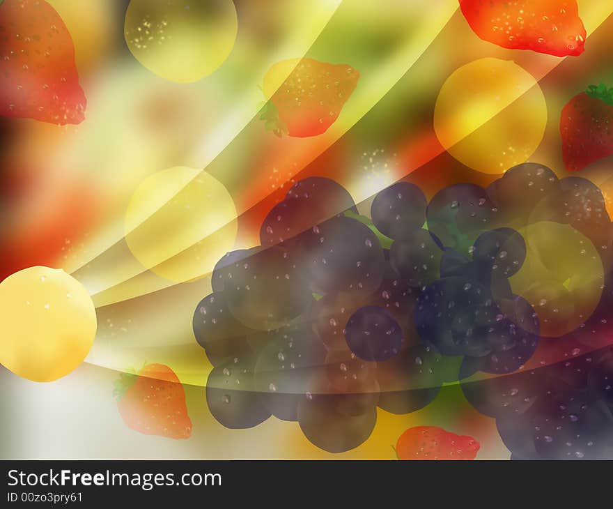 Abstract background. Fruit fantasy. Illustration