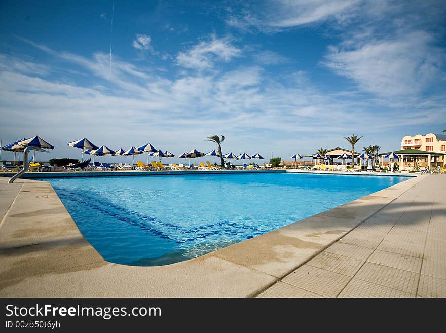 Apartment house with pool