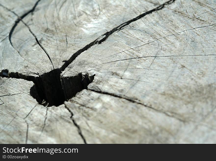 Hole and cracks