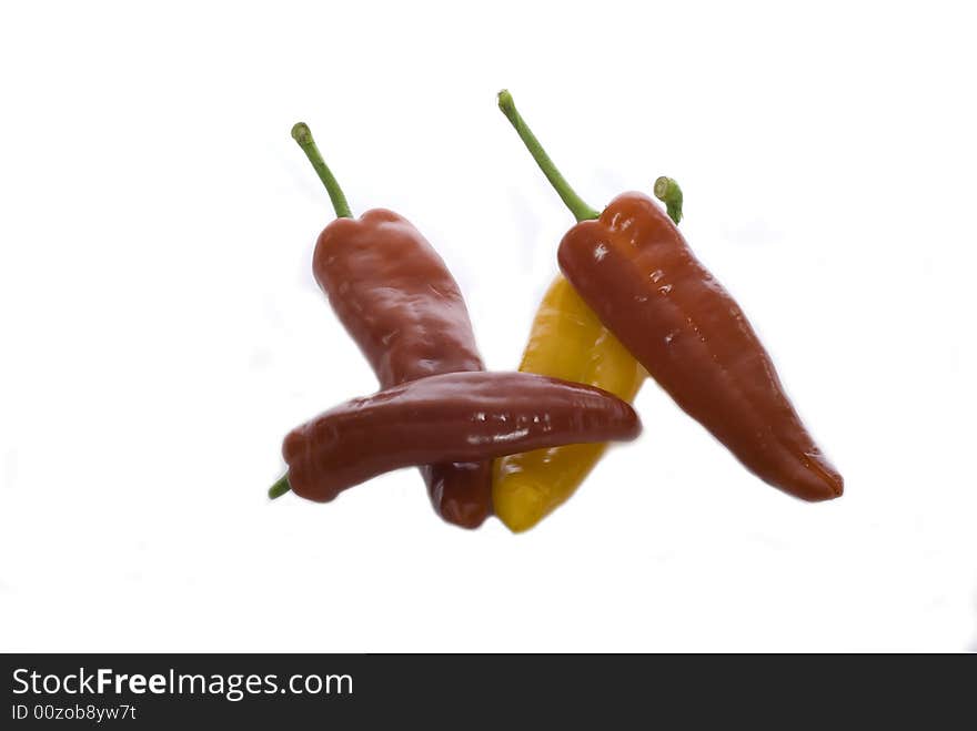 Isolated vegetables photo taken in studio