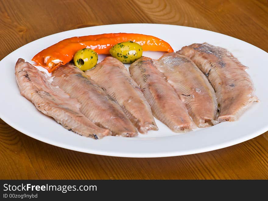 Herring on a plate