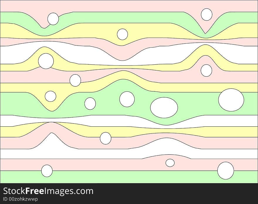 Vector ornament consisting of strips and optical illusions. Can be continued by a copy of figure upwards and downwards.