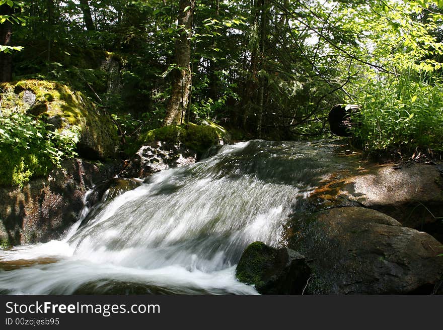 A beautiful waterfalls on quebec