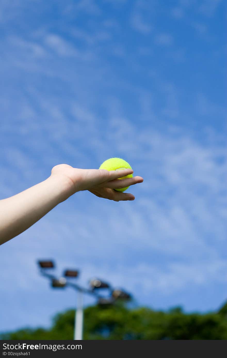 Holding the Tennis Ball